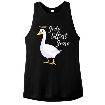 Gods Silliest Goose Ladies PosiCharge Tri-Blend Wicking Tank