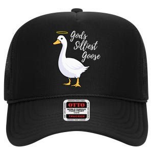 Gods Silliest Goose High Crown Mesh Back Trucker Hat