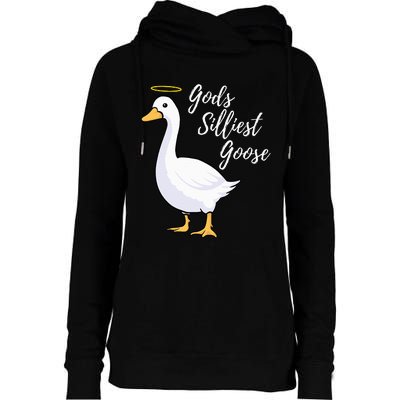 Gods Silliest Goose Womens Funnel Neck Pullover Hood