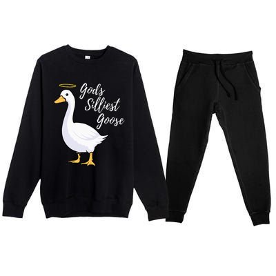 Gods Silliest Goose Premium Crewneck Sweatsuit Set