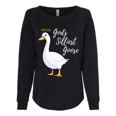 Gods Silliest Goose Womens California Wash Sweatshirt