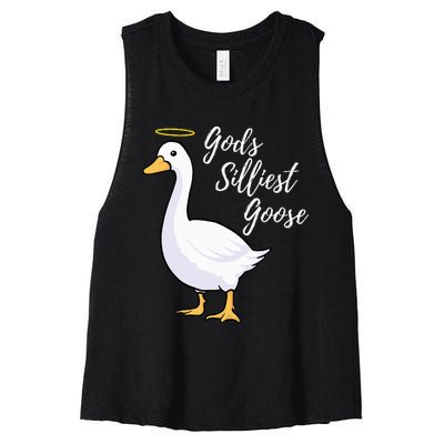 Gods Silliest Goose Women's Racerback Cropped Tank