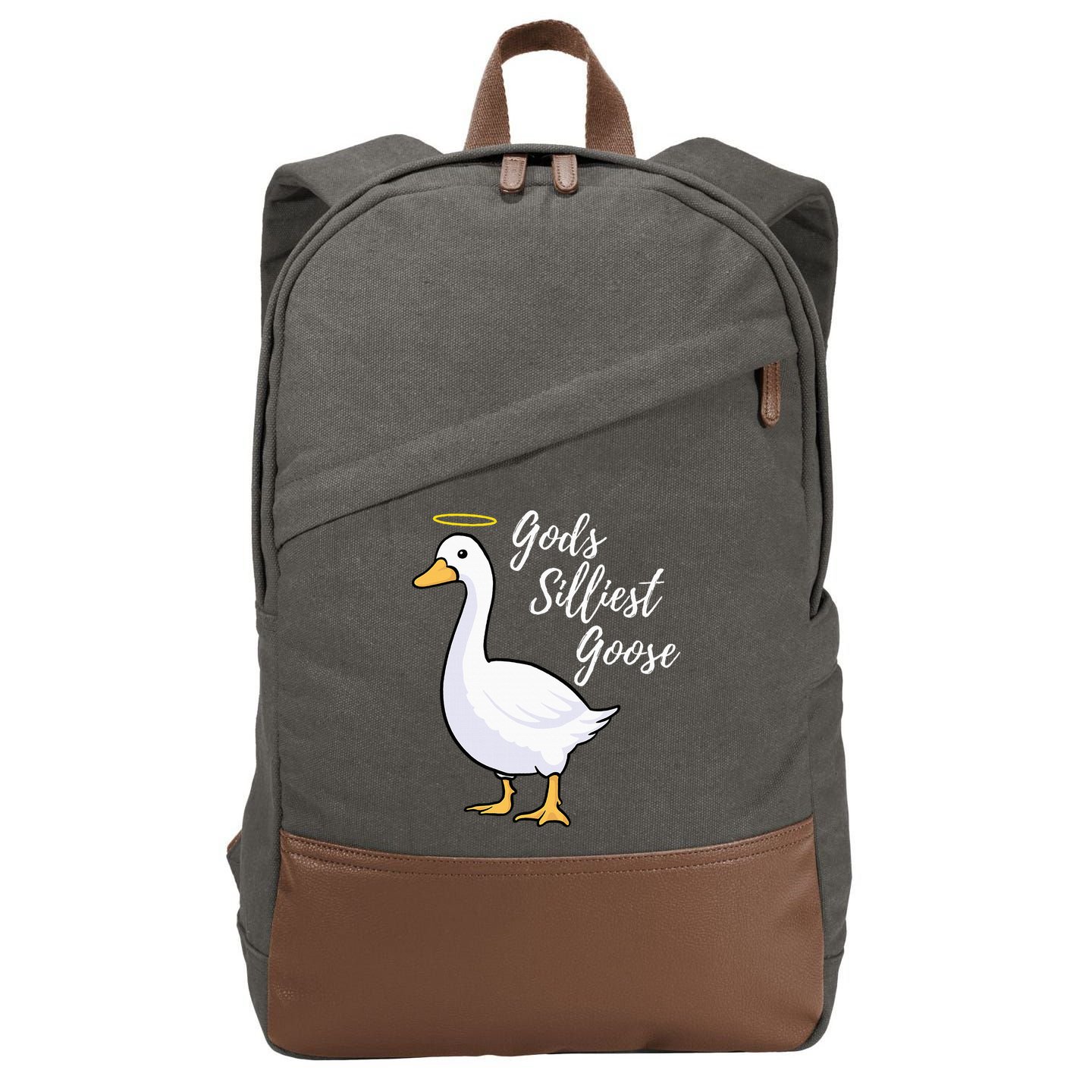 Gods Silliest Goose Cotton Canvas Backpack