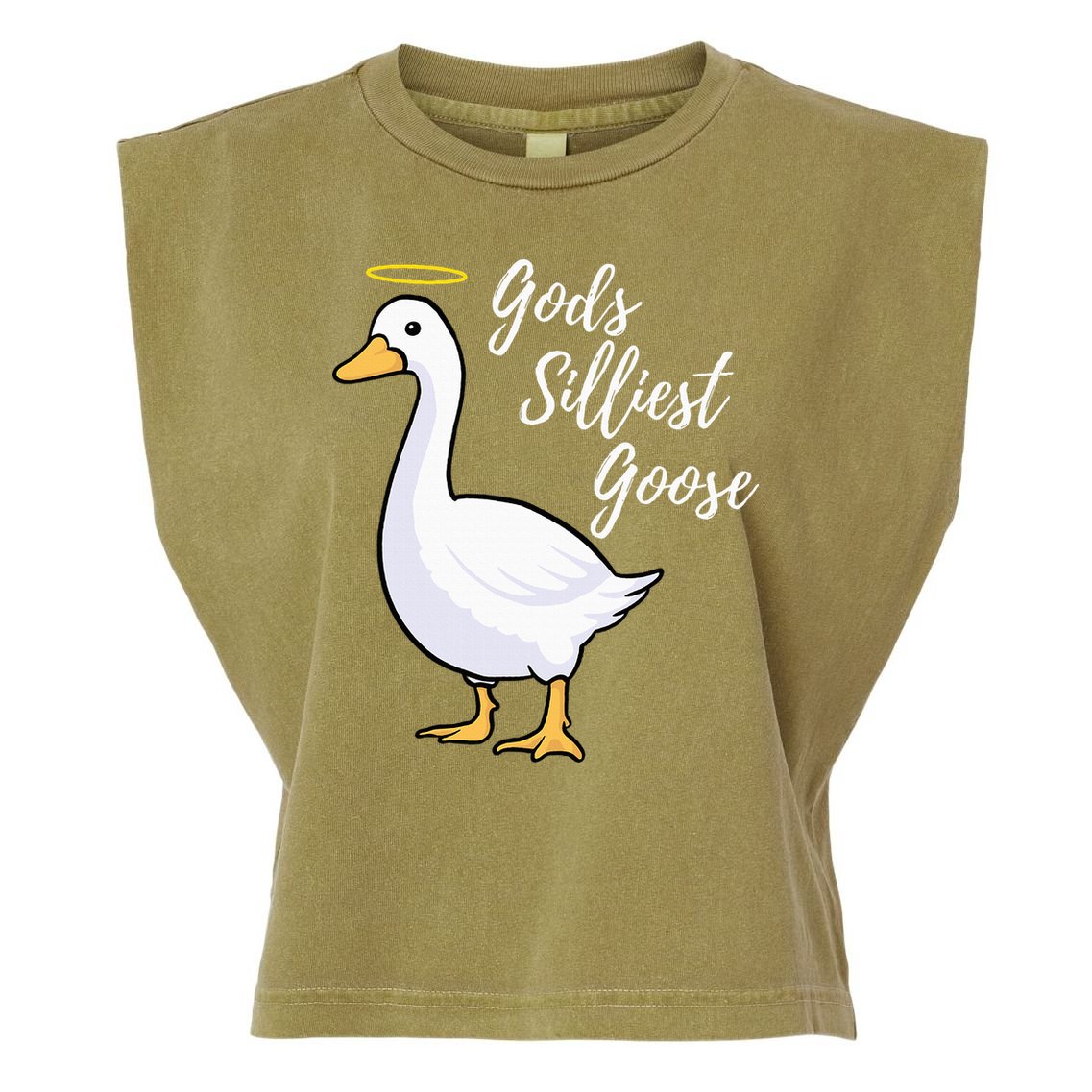 Gods Silliest Goose Garment-Dyed Women's Muscle Tee