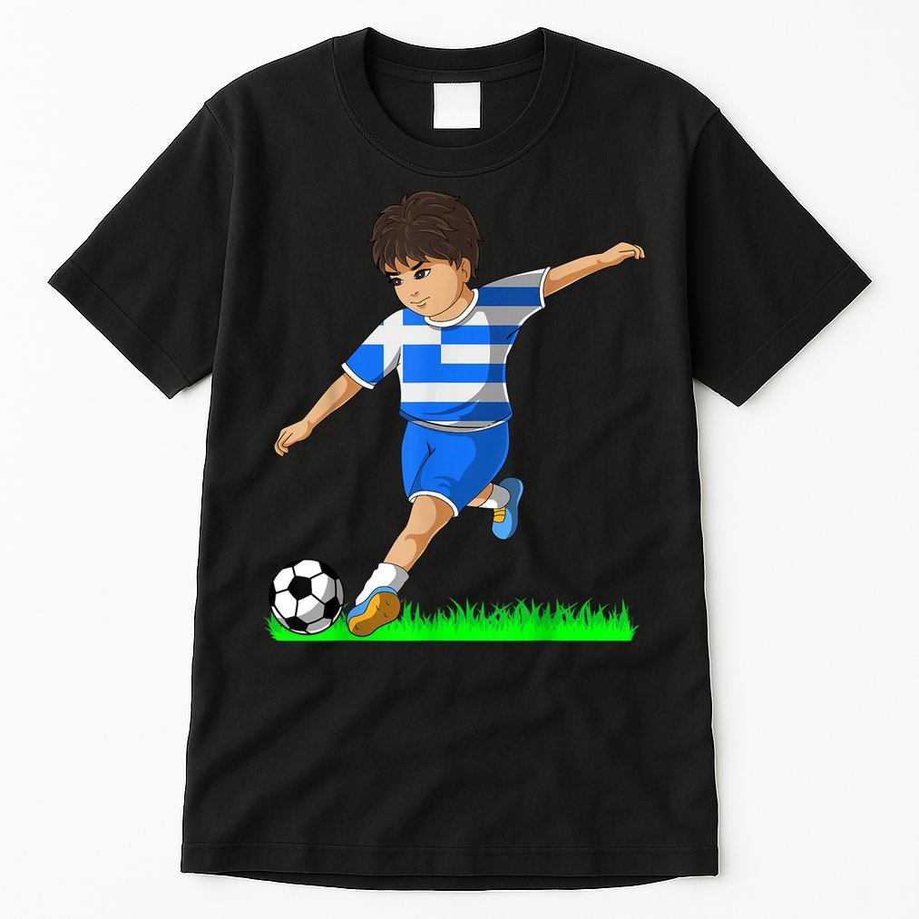 Greek Soccer  Greece Flag Jersey Football Fans Tall T-Shirt