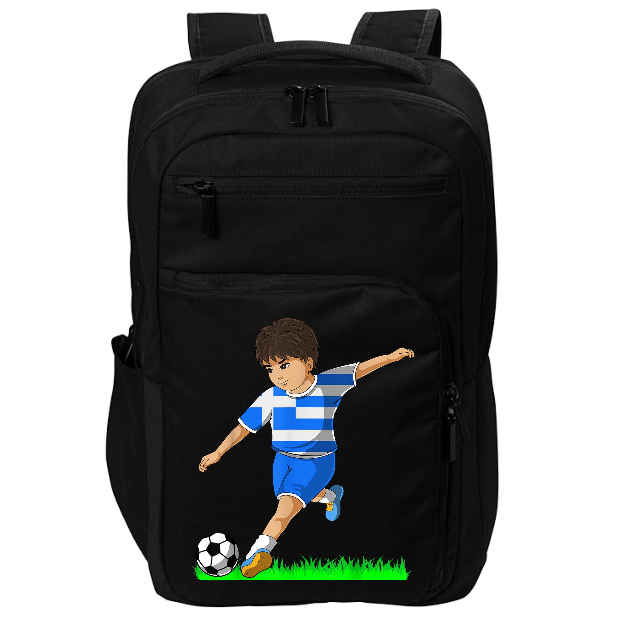 Greek Soccer  Greece Flag Jersey Football Fans Impact Tech Backpack