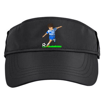 Greek Soccer  Greece Flag Jersey Football Fans Adult Drive Performance Visor