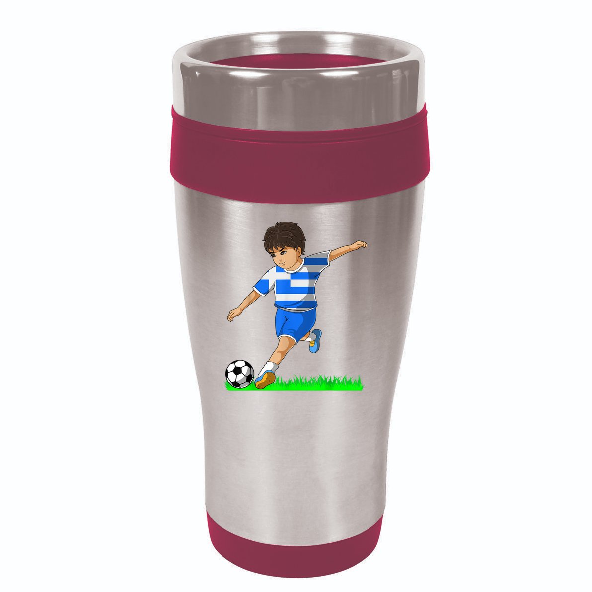 Greek Soccer  Greece Flag Jersey Football Fans 16oz Travel Tumbler