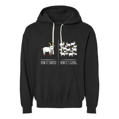 Goat S Goat Lovers Farm Apparel Meme Pun Funny Goat Garment-Dyed Fleece Hoodie