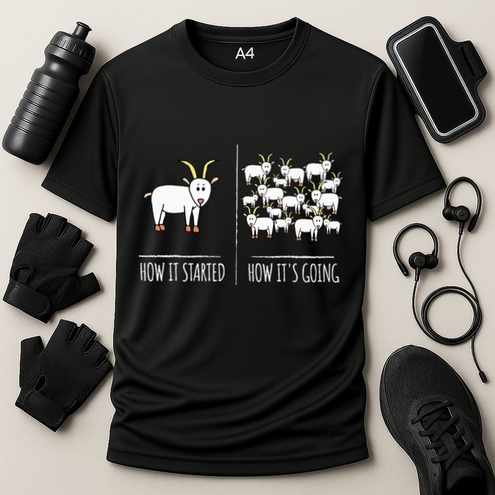 Goat S Goat Lovers Farm Apparel Meme Pun Funny Goat Cooling Performance Crew T-Shirt