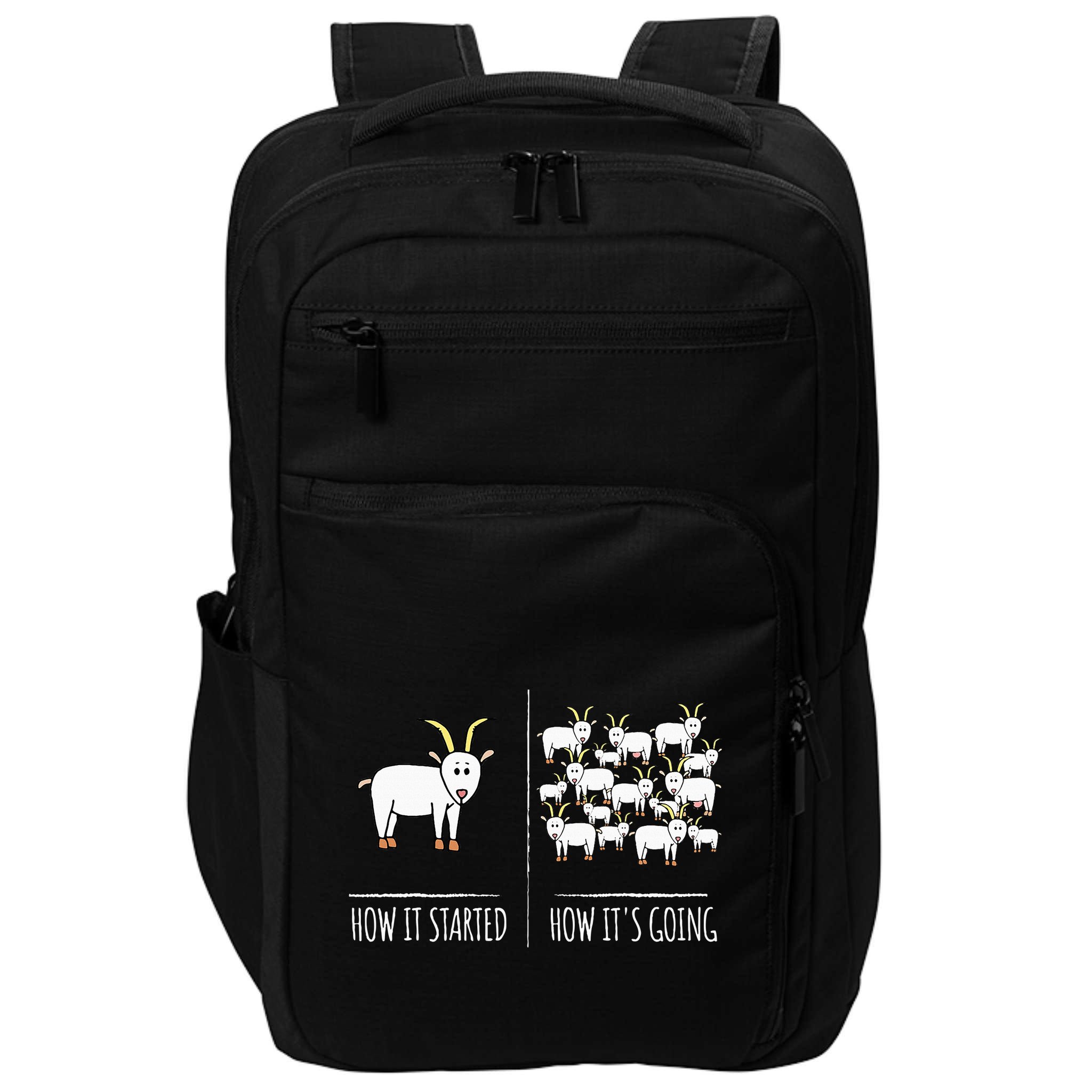 Goat S Goat Lovers Farm Apparel Meme Pun Funny Goat Impact Tech Backpack