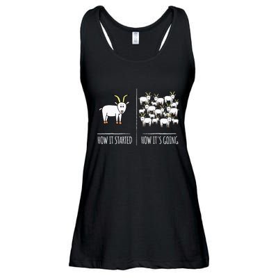 Goat S Goat Lovers Farm Apparel Meme Pun Funny Goat Ladies Essential Flowy Tank
