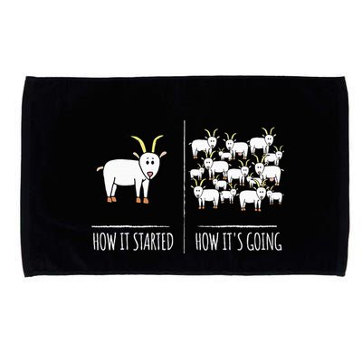Goat S Goat Lovers Farm Apparel Meme Pun Funny Goat Microfiber Hand Towel
