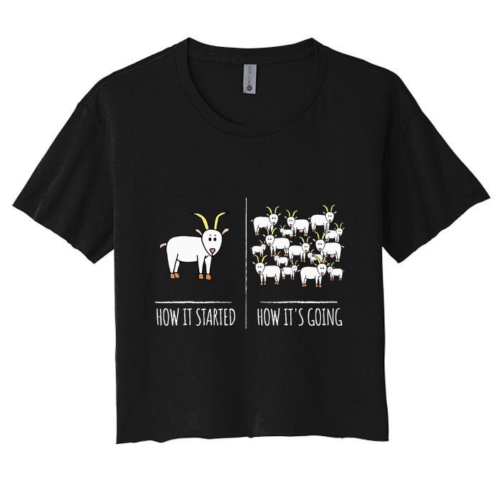 Goat S Goat Lovers Farm Apparel Meme Pun Funny Goat Women's Crop Top Tee