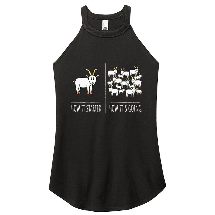 Goat S Goat Lovers Farm Apparel Meme Pun Funny Goat Women's Perfect Tri Rocker Tank