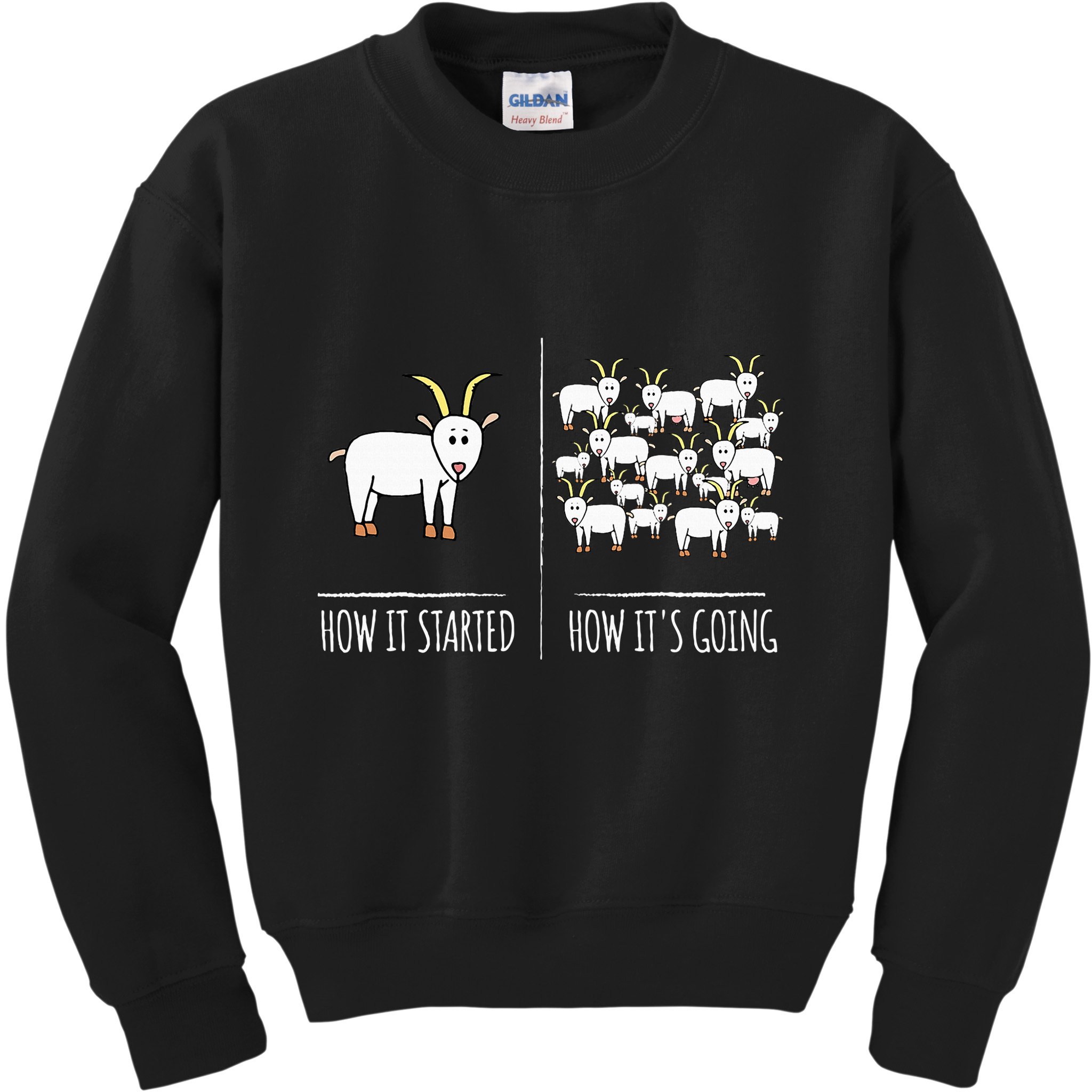 Goat S Goat Lovers Farm Apparel Meme Pun Funny Goat Kids Sweatshirt