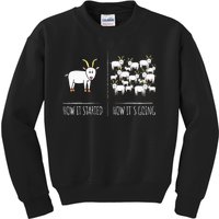 Goat S Goat Lovers Farm Apparel Meme Pun Funny Goat Kids Sweatshirt