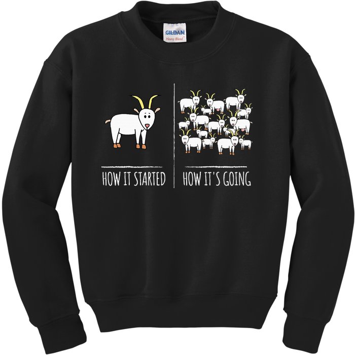 Goat S Goat Lovers Farm Apparel Meme Pun Funny Goat Kids Sweatshirt