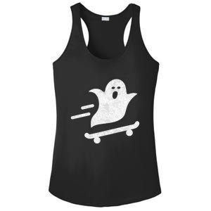 Ghost Skate Halloween Skateboarding Spooky Skateboard Funny Gift Ladies PosiCharge Competitor Racerback Tank