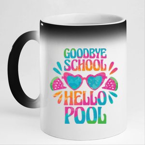 Goodbye School Hello Pool Summer 11oz Black Color Changing Mug