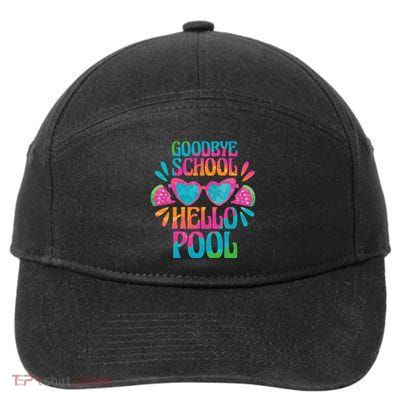 Goodbye School Hello Pool Summer 7-Panel Snapback Hat