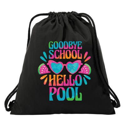 Goodbye School Hello Pool Summer Drawstring Bag