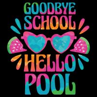 Goodbye School Hello Pool Summer Drawstring Bag