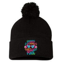 Goodbye School Hello Pool Summer Pom Pom 12in Knit Beanie