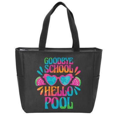 Goodbye School Hello Pool Summer Zip Tote Bag