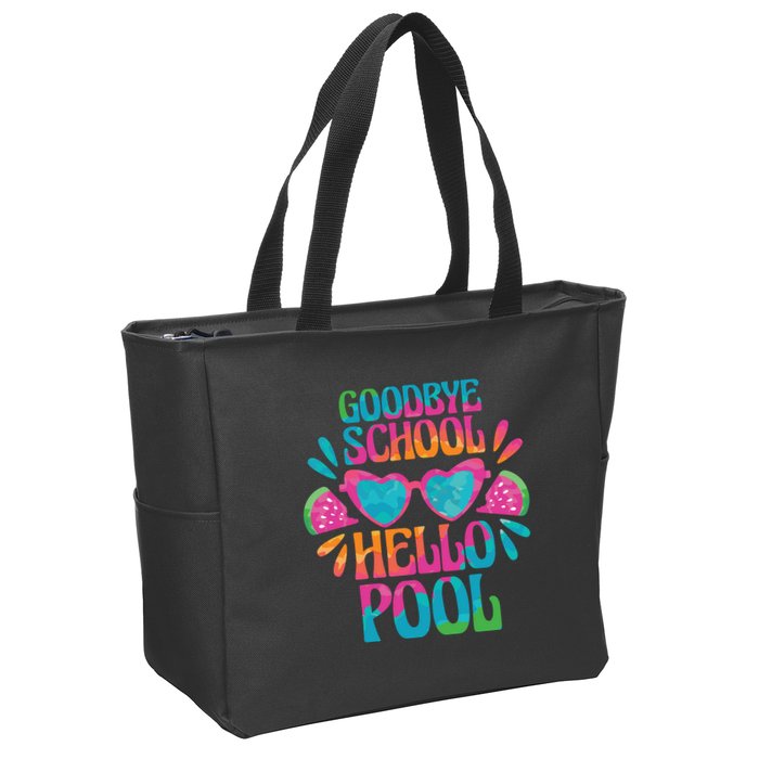 Goodbye School Hello Pool Summer Zip Tote Bag