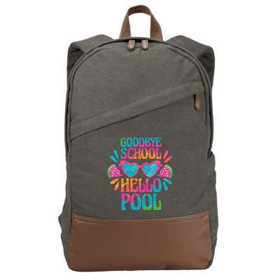 Goodbye School Hello Pool Summer Cotton Canvas Backpack