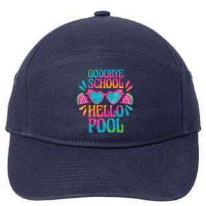 Goodbye School Hello Pool Summer 7-Panel Snapback Hat