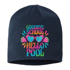 Goodbye School Hello Pool Summer Sustainable Beanie