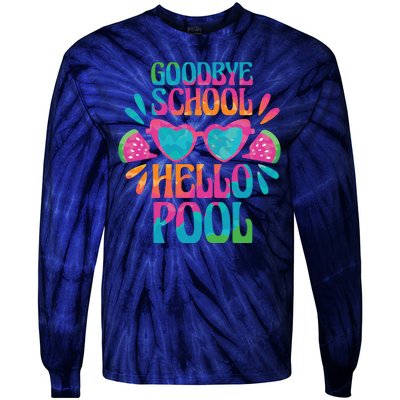 Goodbye School Hello Pool Summer Tie-Dye Long Sleeve Shirt