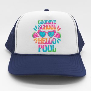 Goodbye School Hello Pool Summer Trucker Hat