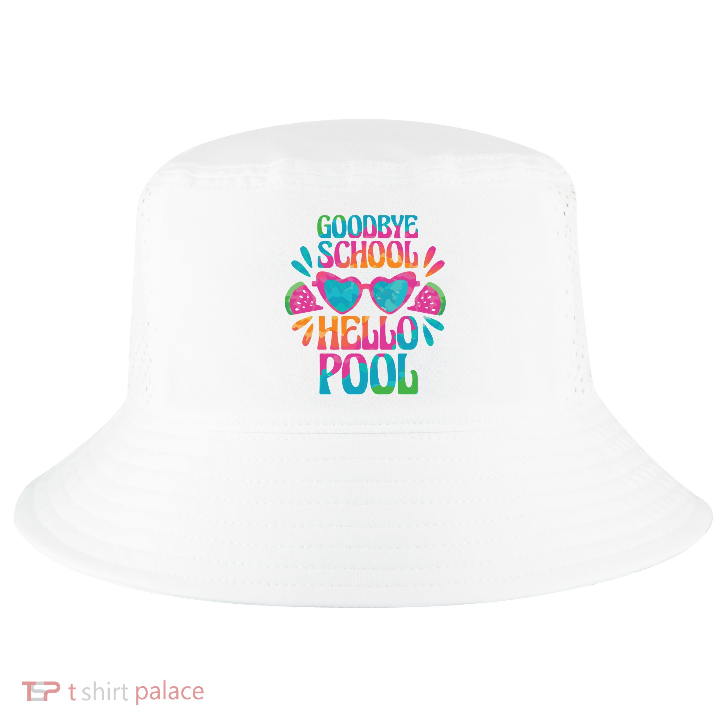 Goodbye School Hello Pool Summer Cool Comfort Performance Bucket Hat