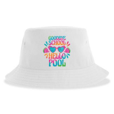 Goodbye School Hello Pool Summer Sustainable Bucket Hat
