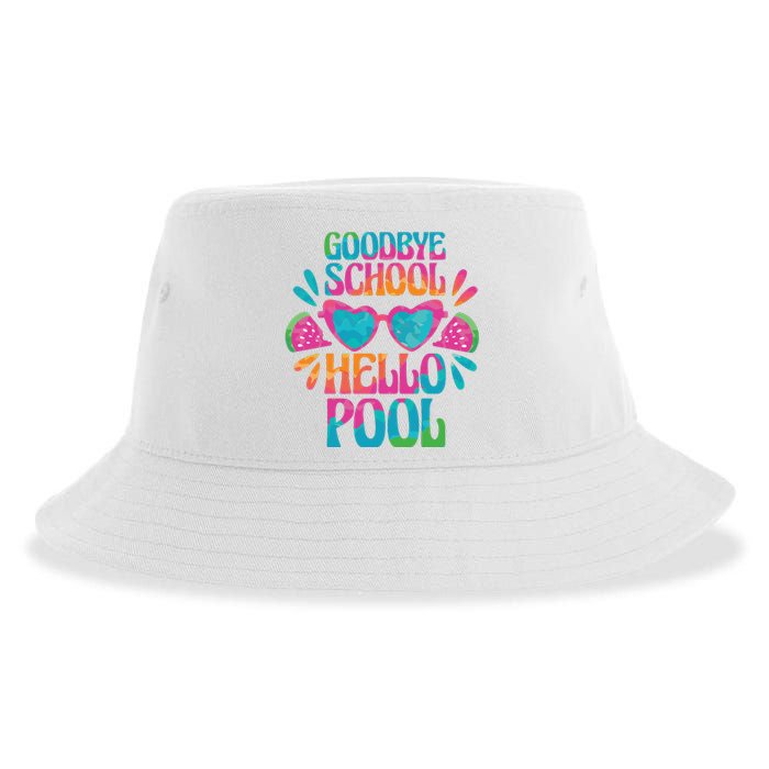 Goodbye School Hello Pool Summer Sustainable Bucket Hat