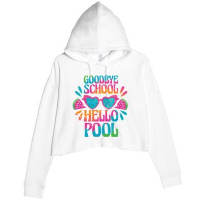 Goodbye School Hello Pool Summer Crop Fleece Hoodie