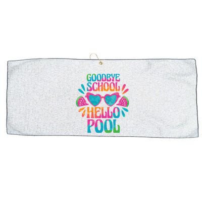 Goodbye School Hello Pool Summer Large Microfiber Waffle Golf Towel