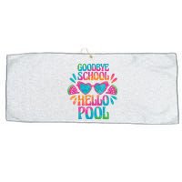 Goodbye School Hello Pool Summer Large Microfiber Waffle Golf Towel