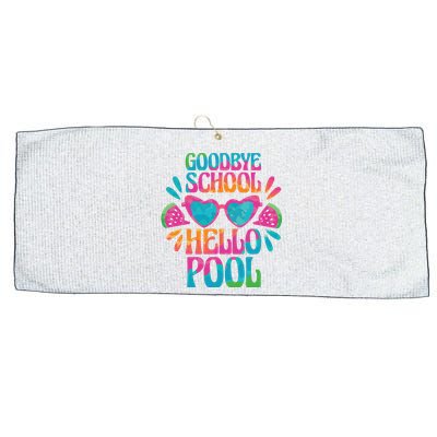 Goodbye School Hello Pool Summer Large Microfiber Waffle Golf Towel