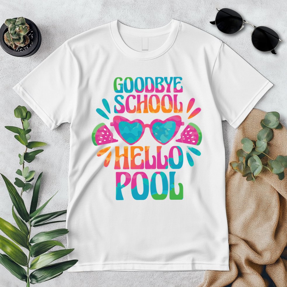 Goodbye School Hello Pool Summer Premium T-Shirt