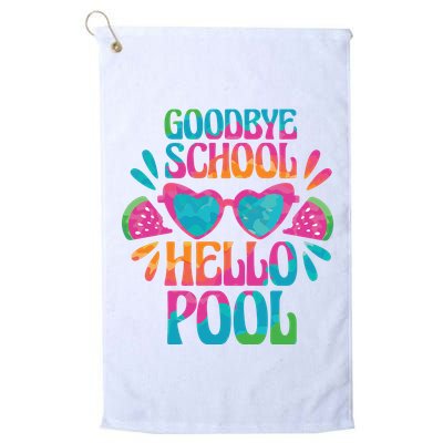 Goodbye School Hello Pool Summer Golf Towel