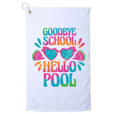 Goodbye School Hello Pool Summer Platinum Collection Golf Towel