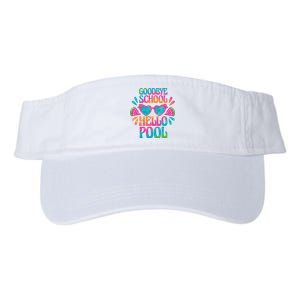 Goodbye School Hello Pool Summer Valucap Bio-Washed Visor