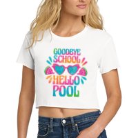 Goodbye School Hello Pool Summer Crop Top