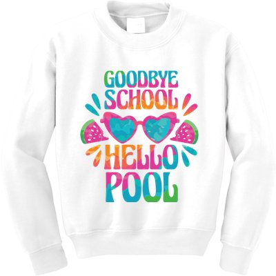 Goodbye School Hello Pool Summer Kids Sweatshirt