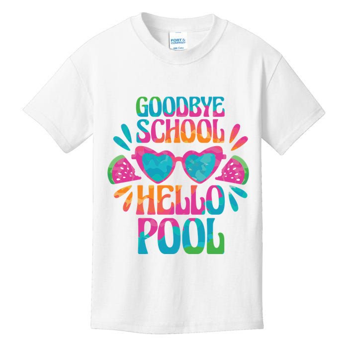 Goodbye School Hello Pool Summer Kids T-Shirt