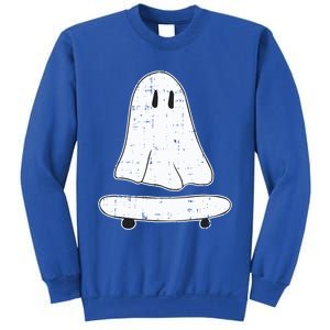 Ghost Skater Halloween Costume Spirit Ghoul SkateboardIng Gift Sweatshirt